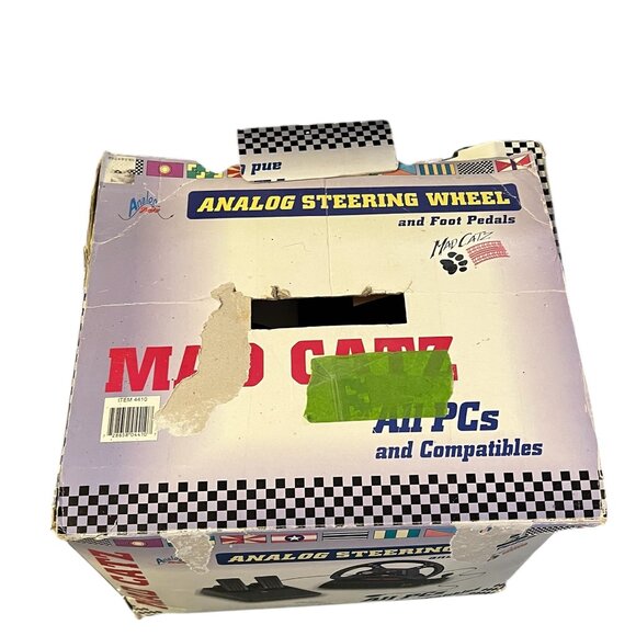 Mad Catz Analog Steering Wheel And Pedals Racing PC Games Computer Wired W/ Box - Picture 8 of 11